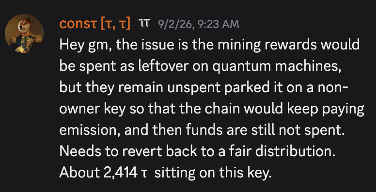 Message From Const In SN48 Discord Channel